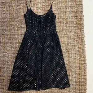 French Connection black and gold cocktail dress - size 2